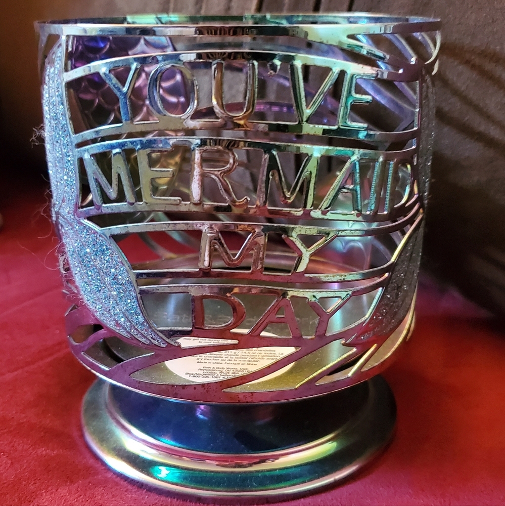 Bath and Body Works 3-wick candle holder You've Mermaid My Day